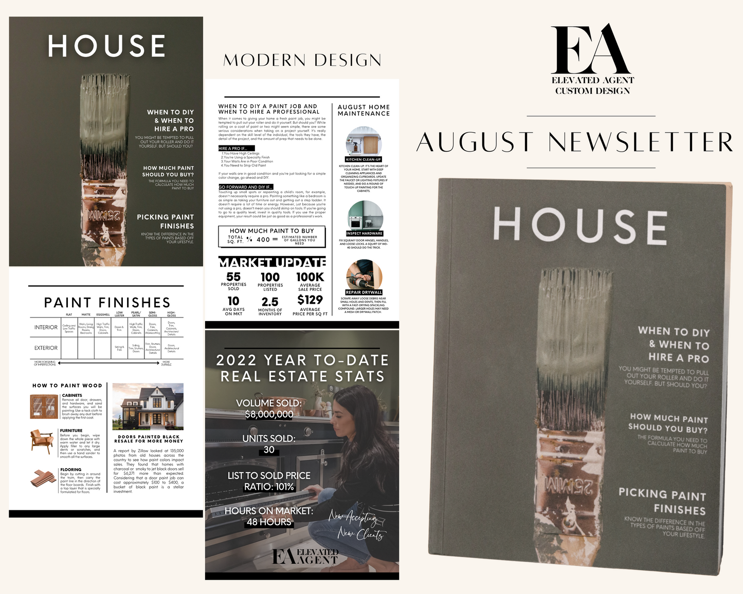 August Newsletter Template Real Estate Template for Newsletter Real Estate Newsletter Template for Realtors Real Estate Newsletter Template