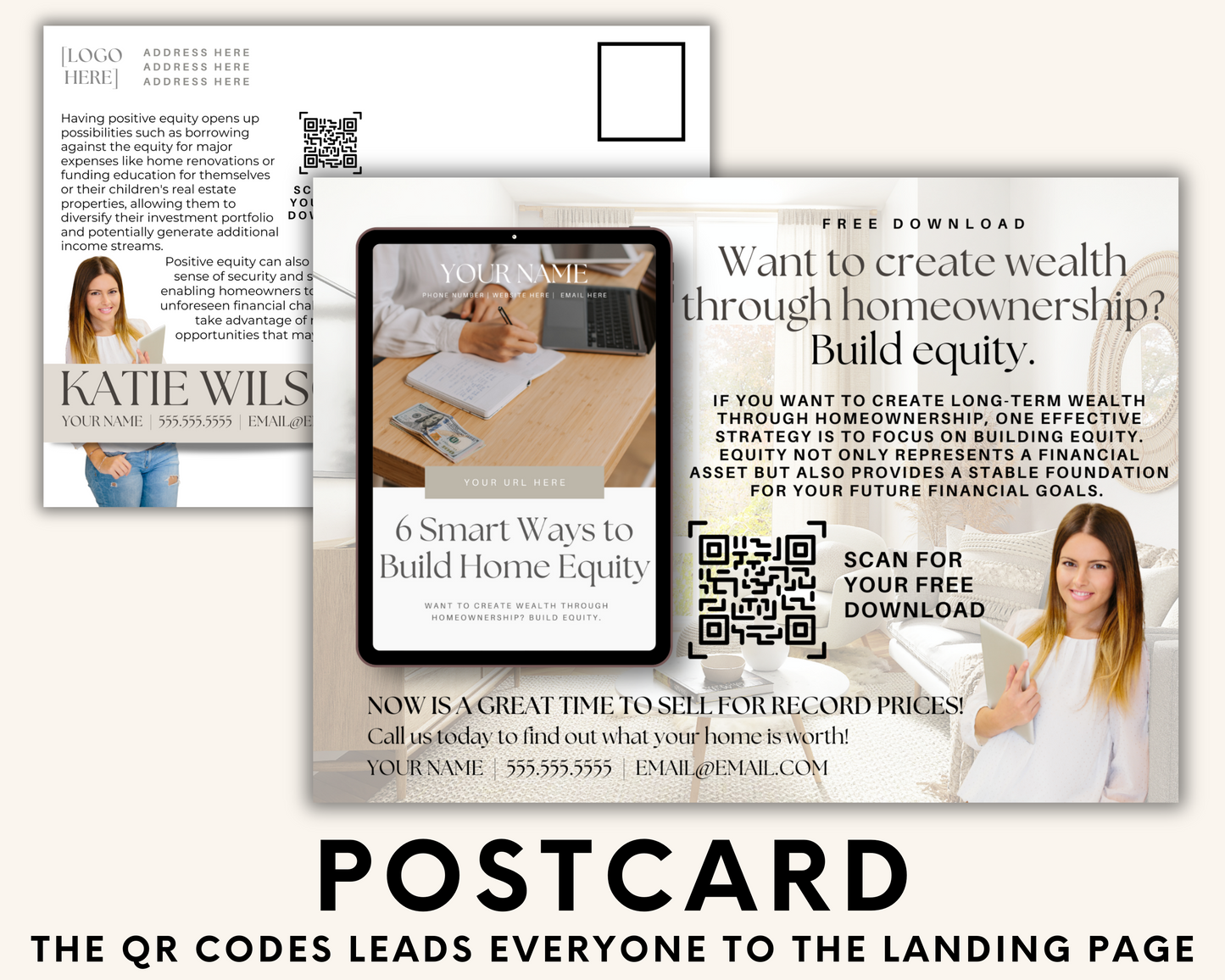Real Estate Marketing, Real Estate Social Media, Home Seller Packet, Real Estate Postcard, Real Estate Mailers, Canva Landing Page, Realtor