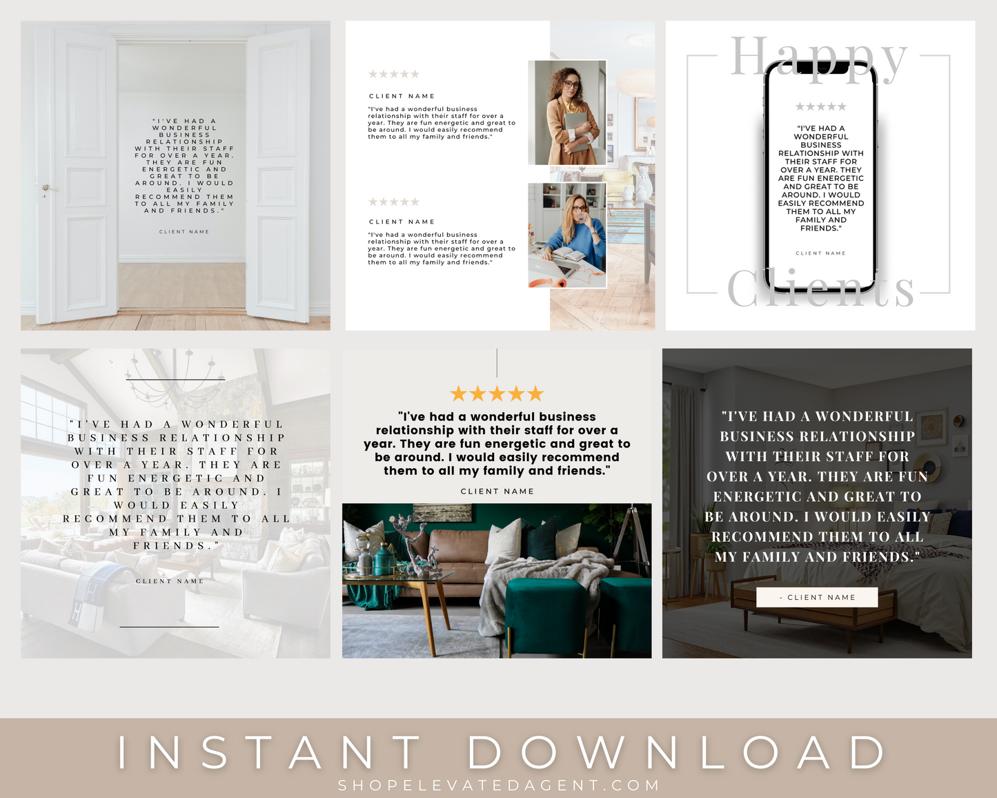 Real Estate Template – 20 Real Estate Testimony Posts
