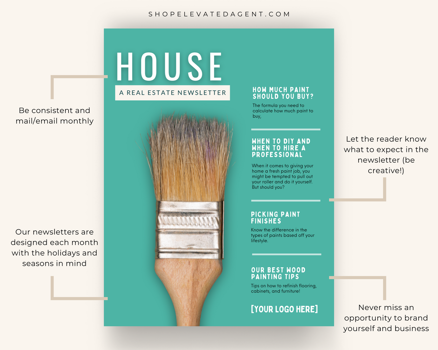 August Newsletter Template Real Estate Template for Newsletter Real Estate Newsletter Template for Realtors Real Estate Newsletter Template