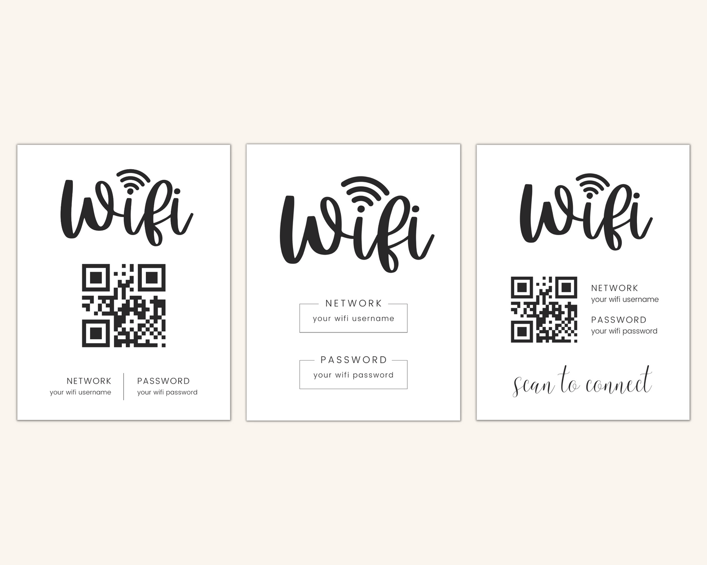 Real Estate Template – Airbnb Wifi Sign