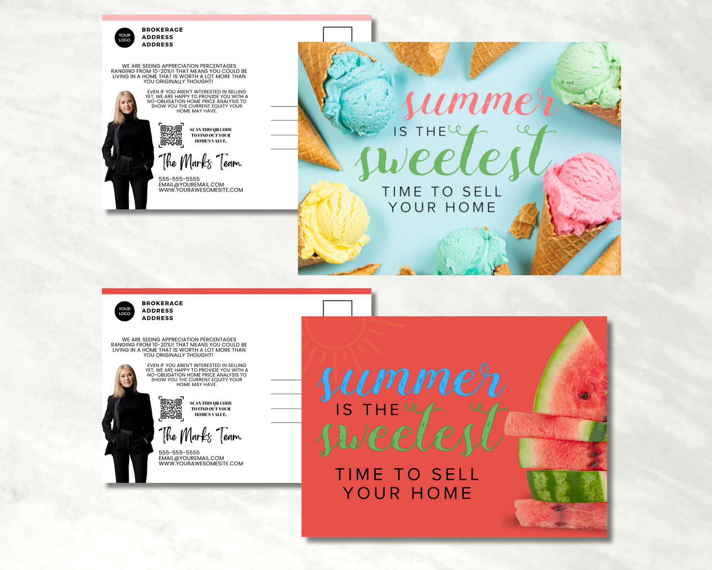 Real Estate Postcard Bundle for Summer Farming Postcard Bundle for Real Estate Summer Postcard Real Estate Farming Postcard Marketing Seller