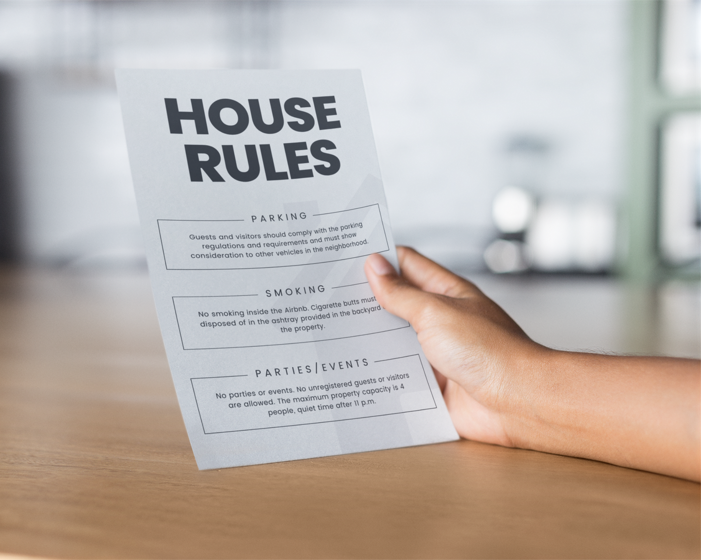 Real Estate Template – Airbnb House Rules Sign