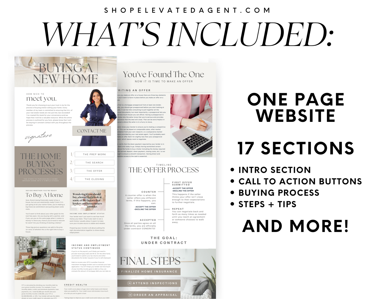 Home Buyer Presentation Canva Landing Page - Peaceful Design Style