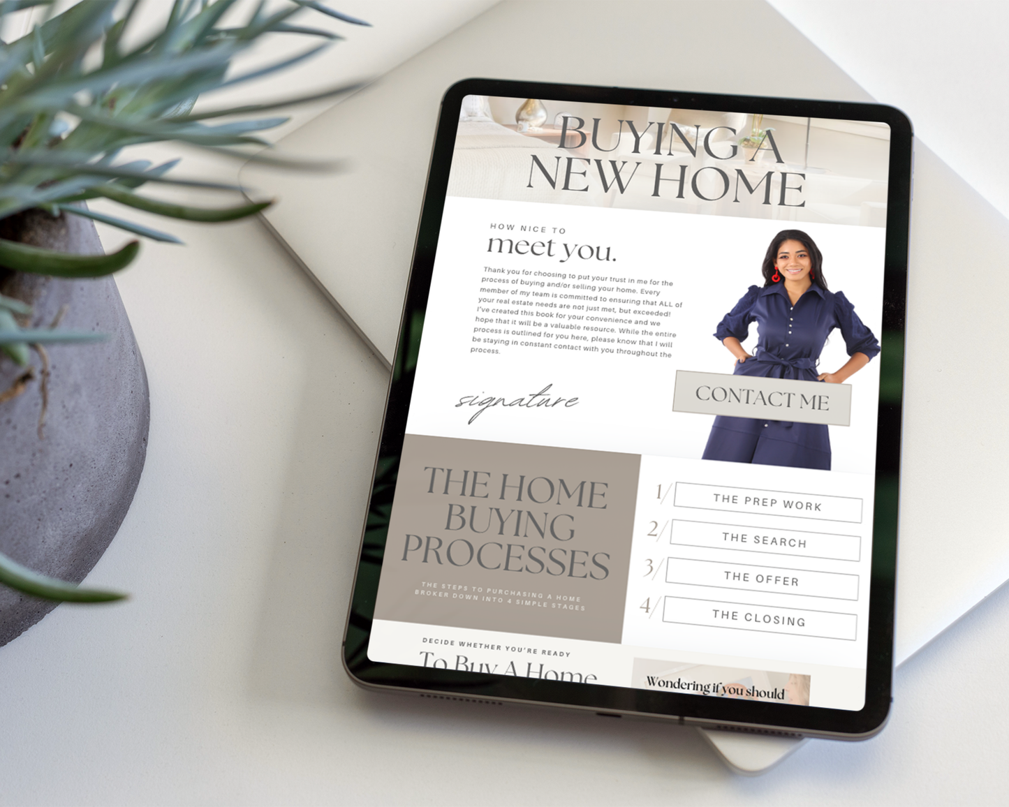 Home Buyer Presentation Canva Landing Page - Peaceful Design Style