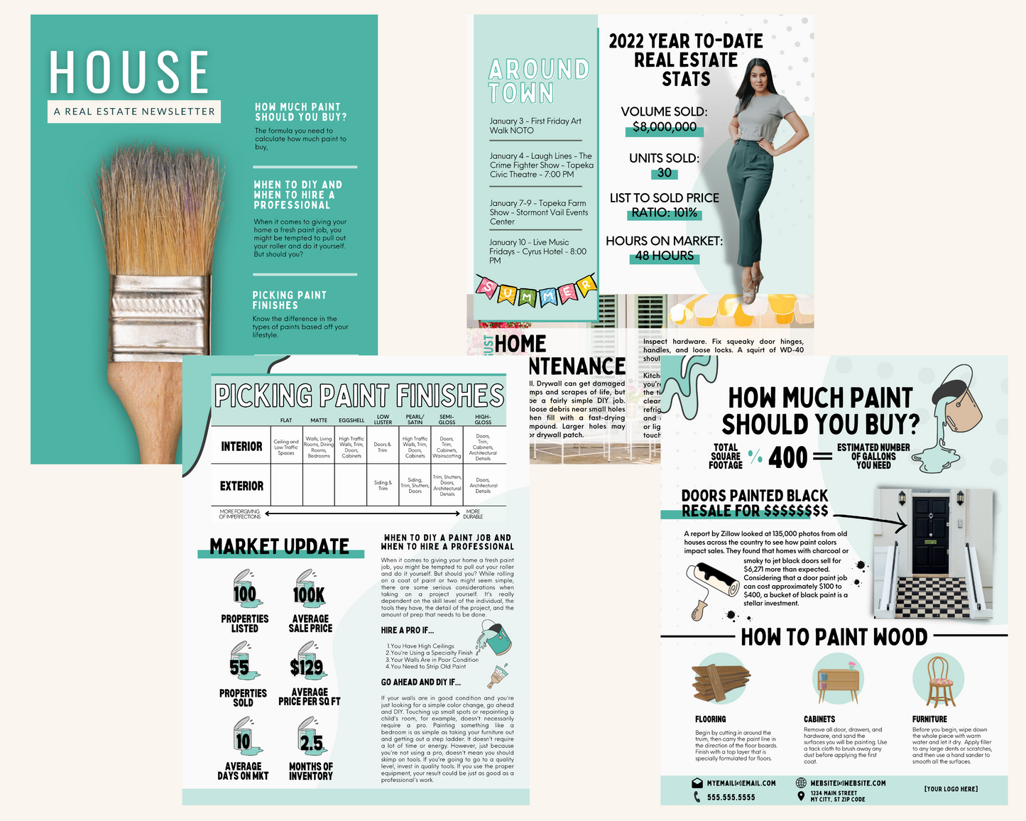 August Newsletter Template Real Estate Template for Newsletter Real Estate Newsletter Template for Realtors Real Estate Newsletter Template