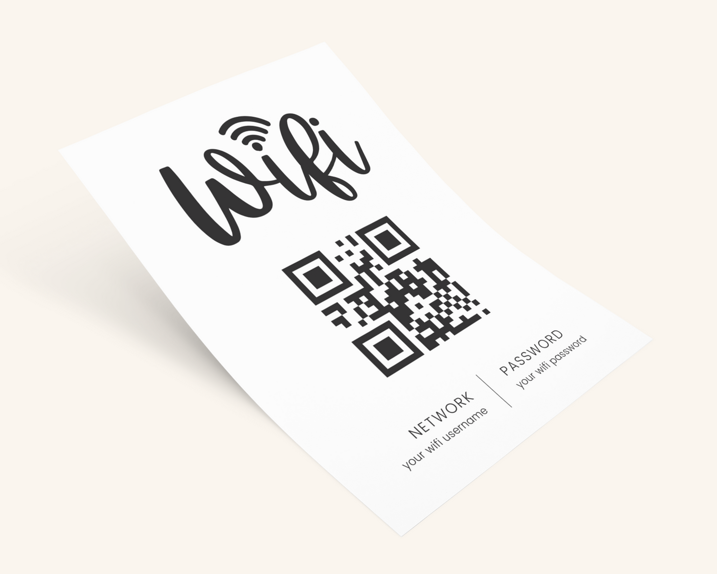Real Estate Template – Airbnb Wifi Sign