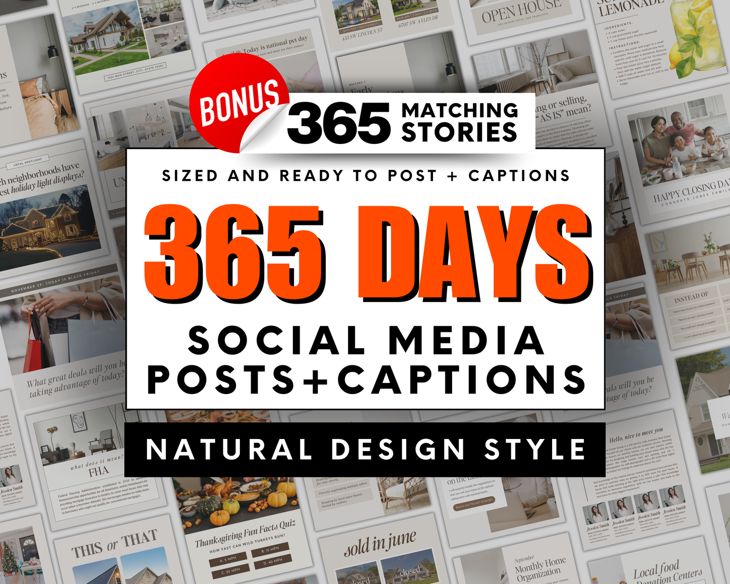 NATURAL Social media posts - 1 Year Bundle