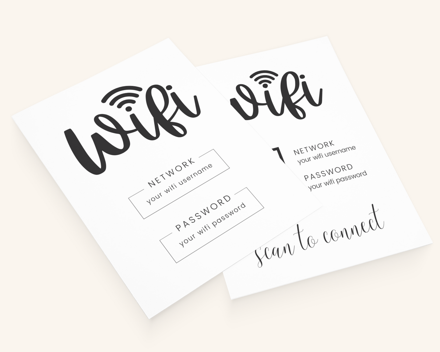 Real Estate Template – Airbnb Wifi Sign