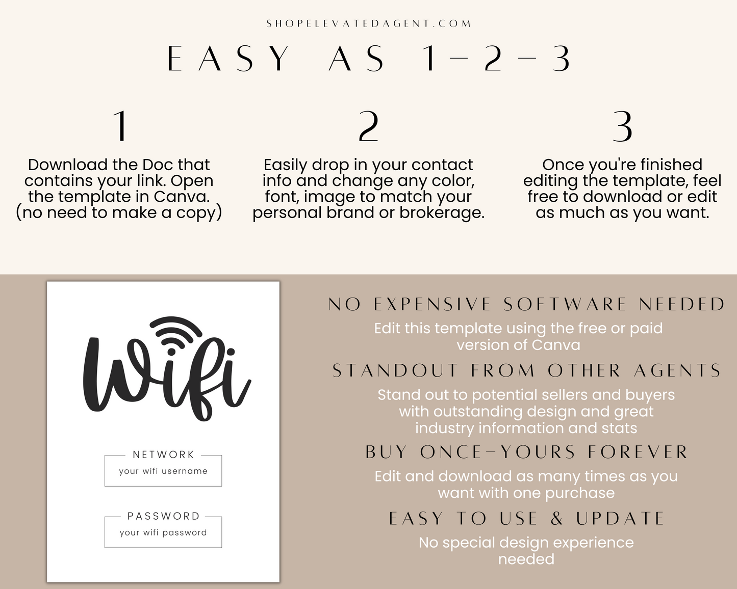 Real Estate Template – Airbnb Wifi Sign