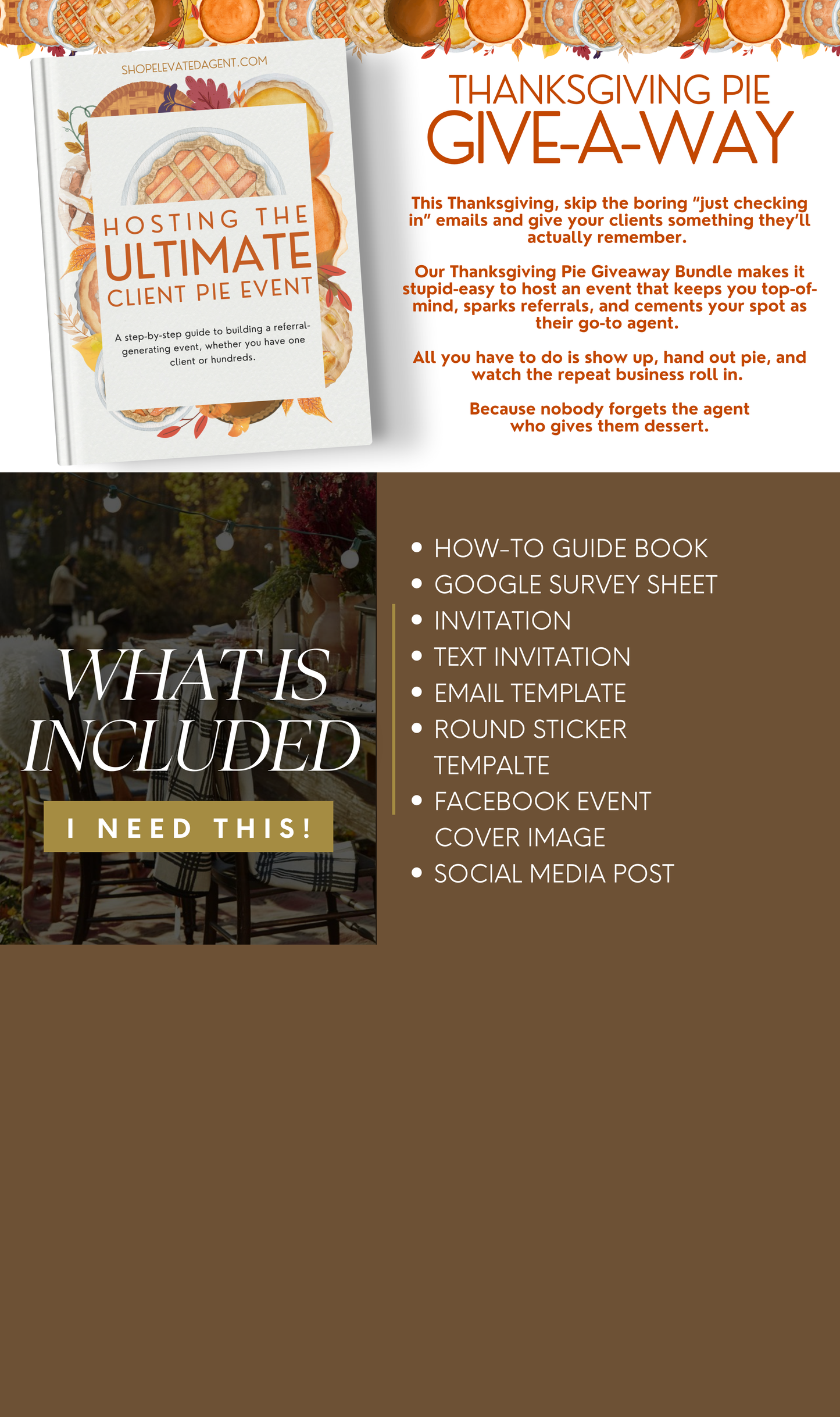 Thanksgiving Pie Give-A-Way Event Bundle 3