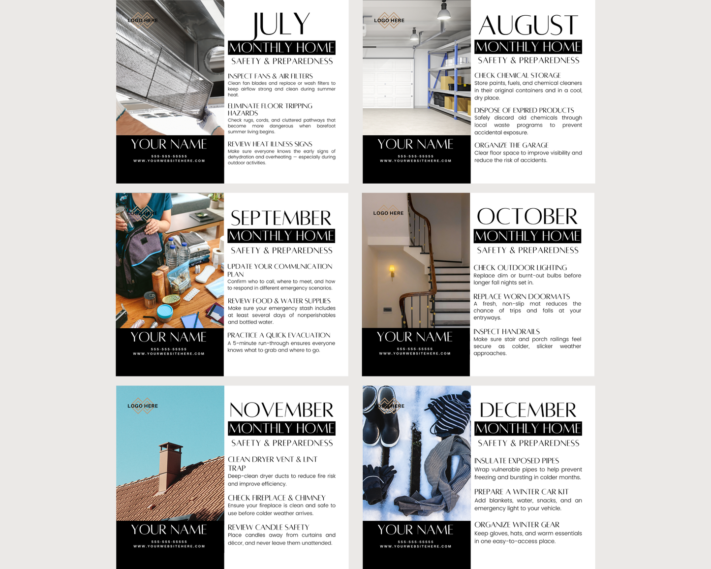 Home Safety Calendar Style 2