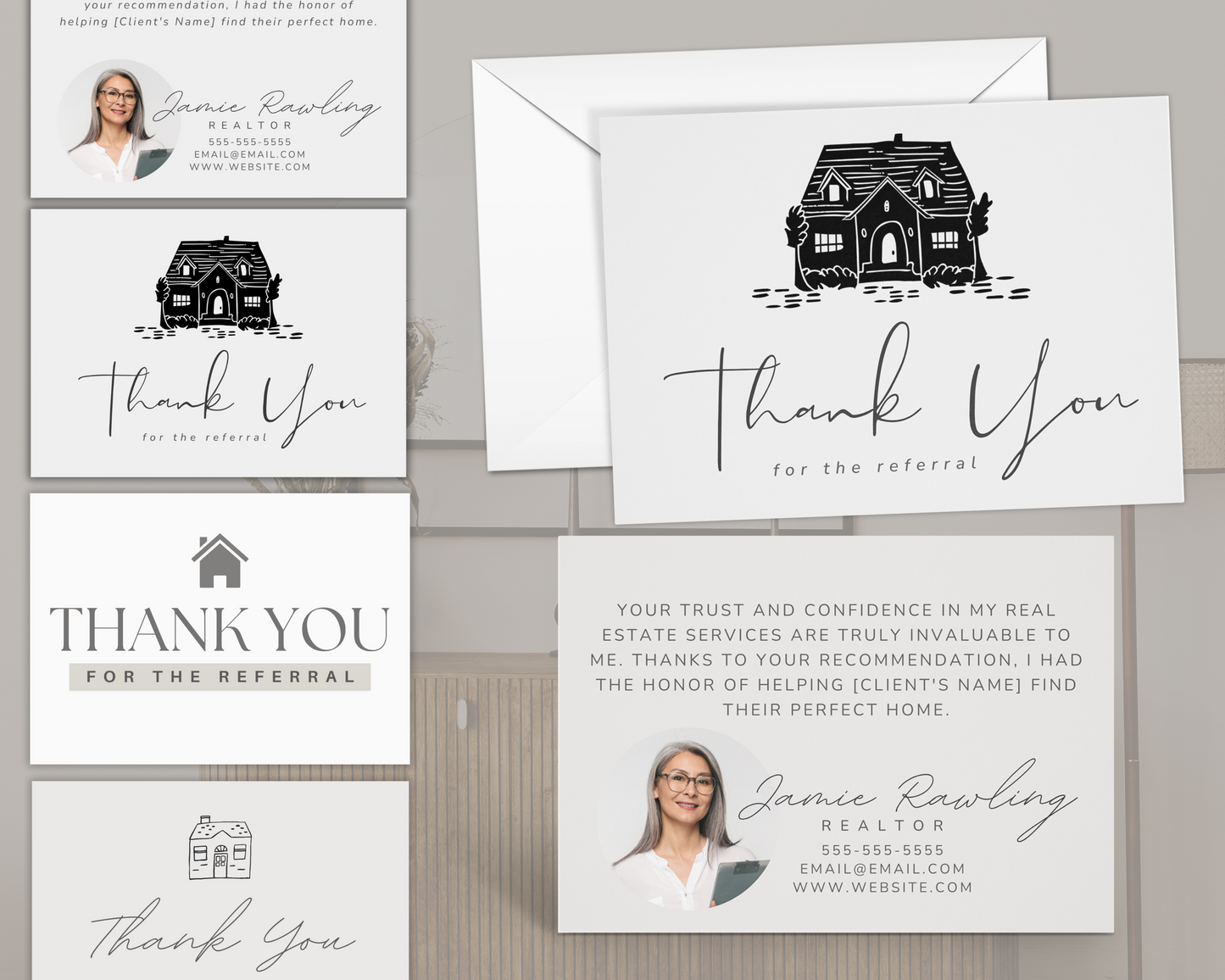 Referral Agent Folded Thank You Card