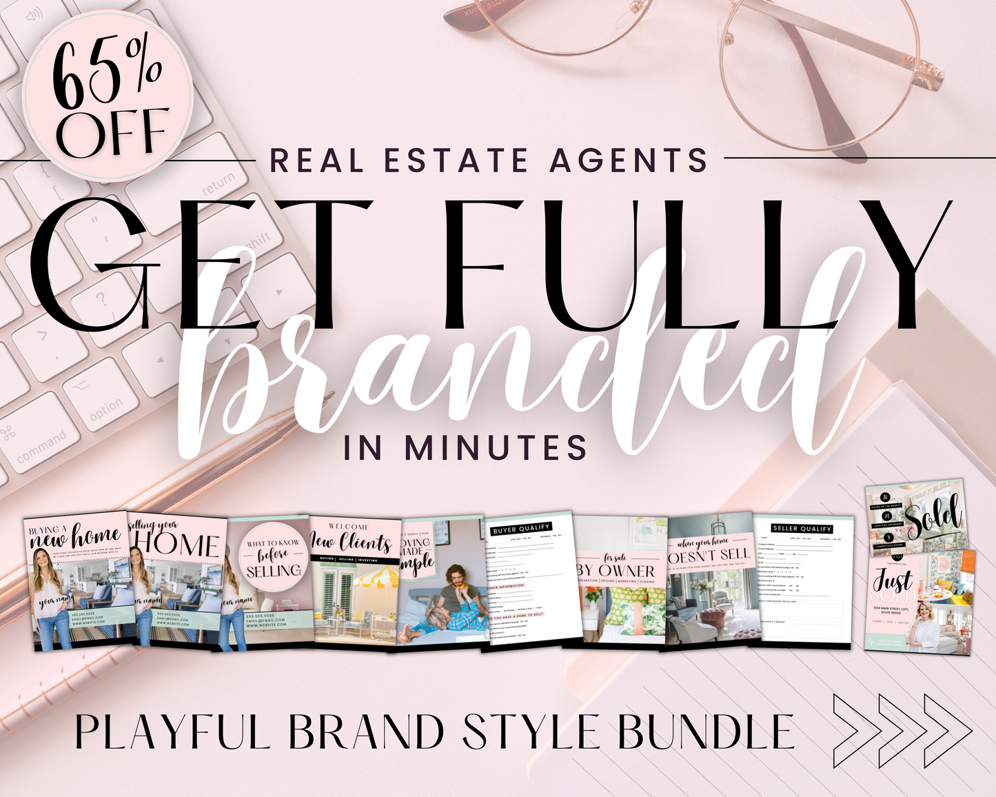 Pink Real Estate Templates Playful Bundle 1