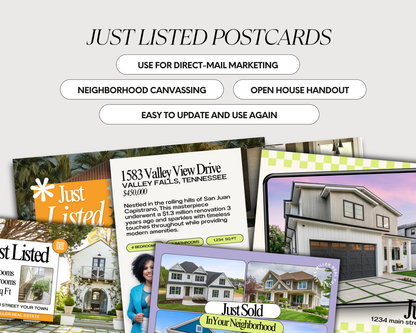 Just Listed Postcards Set 1