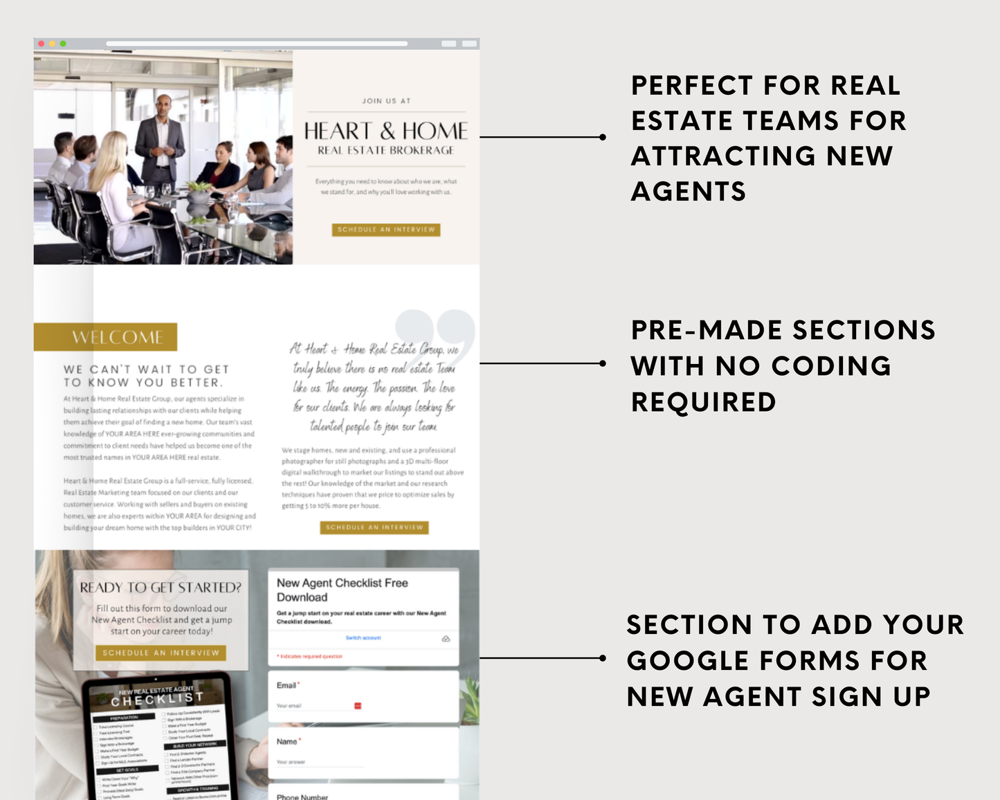 Agent Recruit Landing Pages