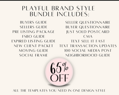 Pink Real Estate Templates Playful Bundle 1