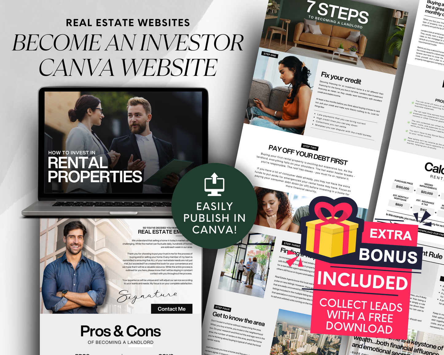 How To Invest In Rentals Landing Pages - Classic Design Style