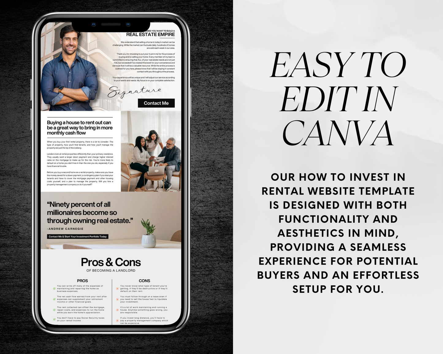 How To Invest In Rentals Landing Pages - Classic Design Style