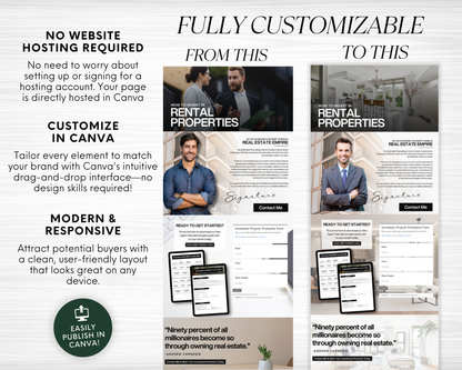 How To Invest In Rentals Landing Pages - Classic Design Style