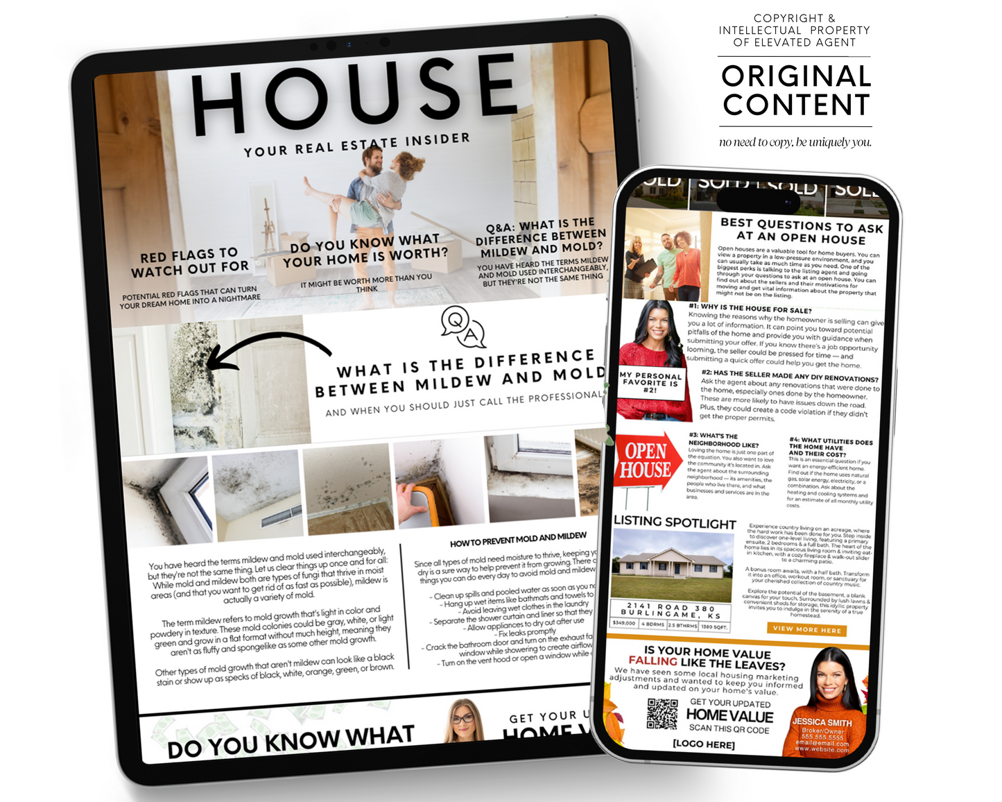 Real Estate Email Newsletter Bundle, Email Newsletter Template, Real Estate Farming, Realtor Newsletter, Email Marketing, Real Estate Mailer