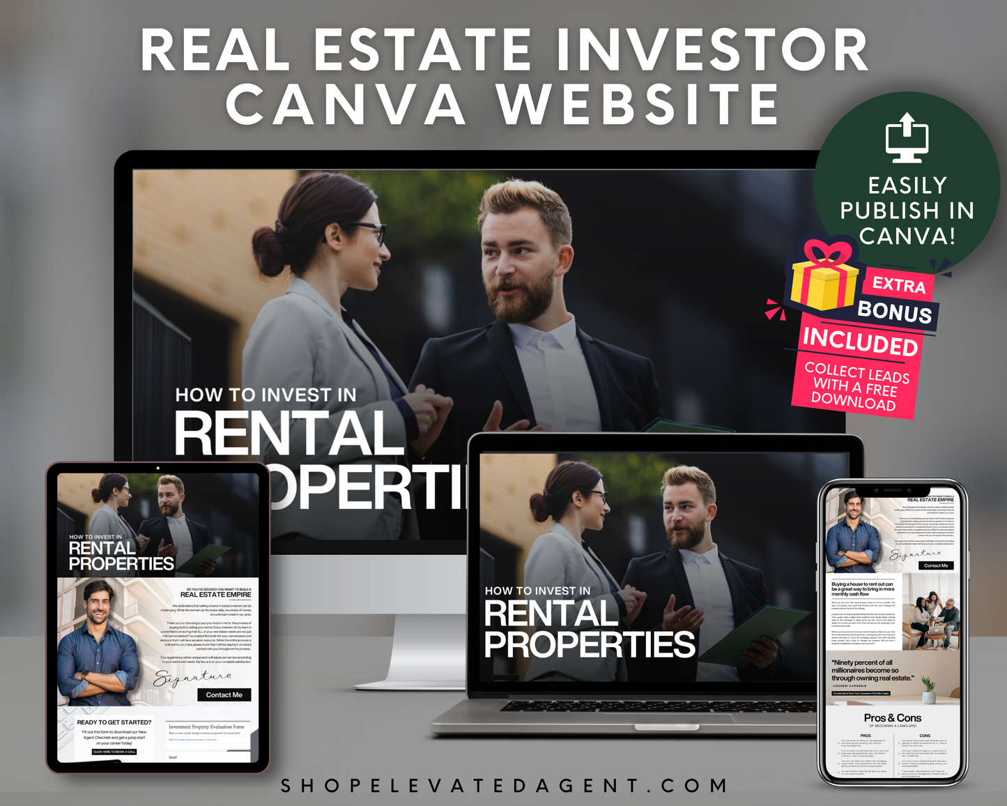 How To Invest In Rentals Landing Pages - Classic Design Style