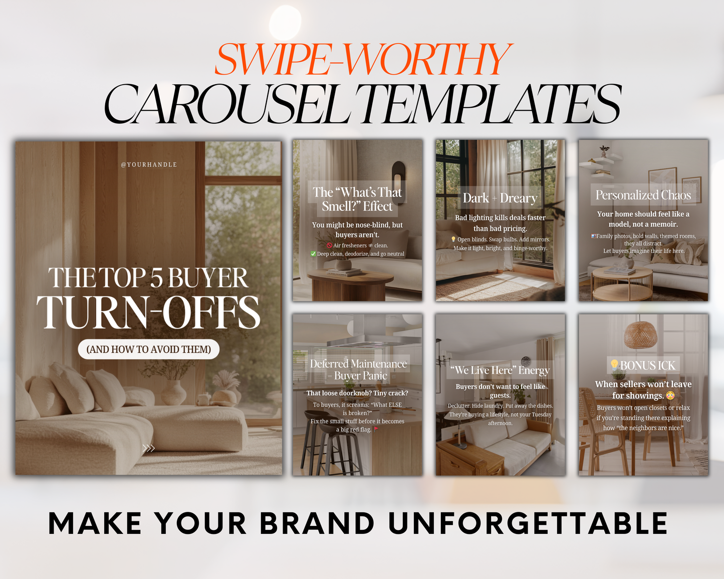 Social Media Posts Bundle - Natural Design Style Volume 2