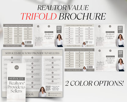 Realtor Value Trifold Brochure - Peaceful Design Style