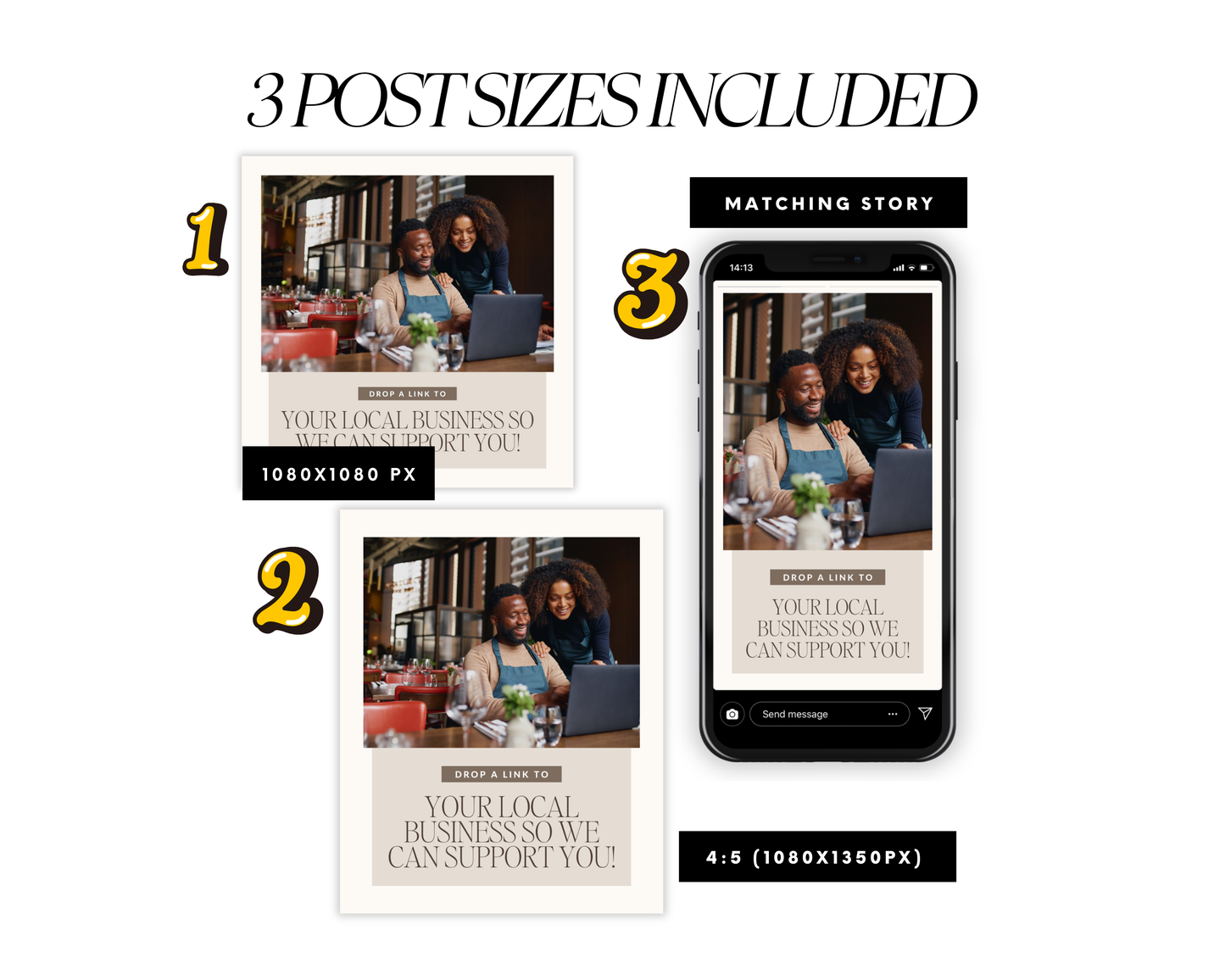 Social Media Posts Bundle - Natural Design Style Volume 2