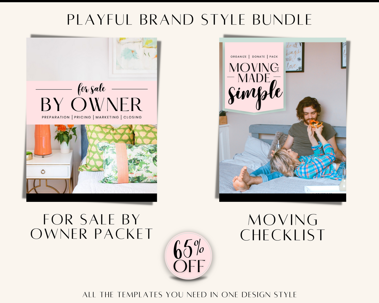 Pink Real Estate Templates Playful Bundle 1