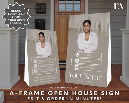 Open House A-Frame Sign 1 - Peaceful Design Style