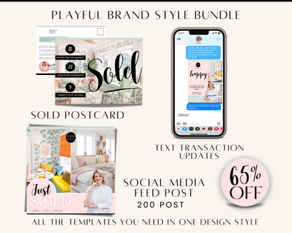 Pink Real Estate Templates Playful Bundle 1