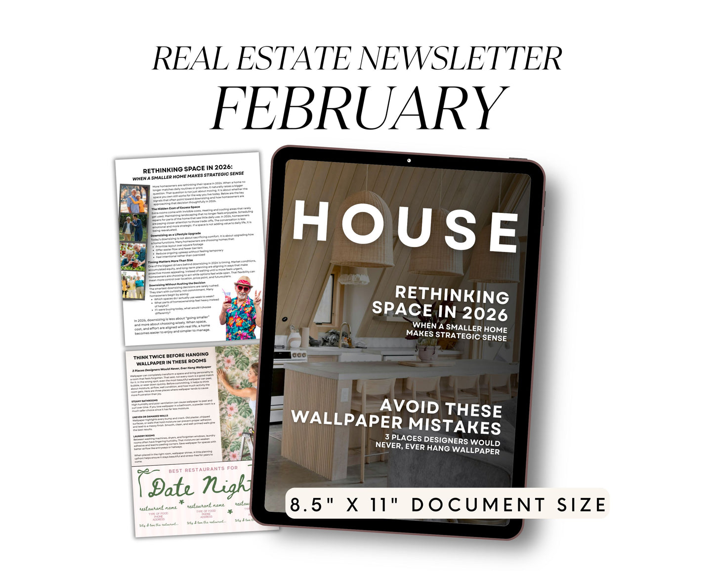 February Printable Newsletters (8.5x11)