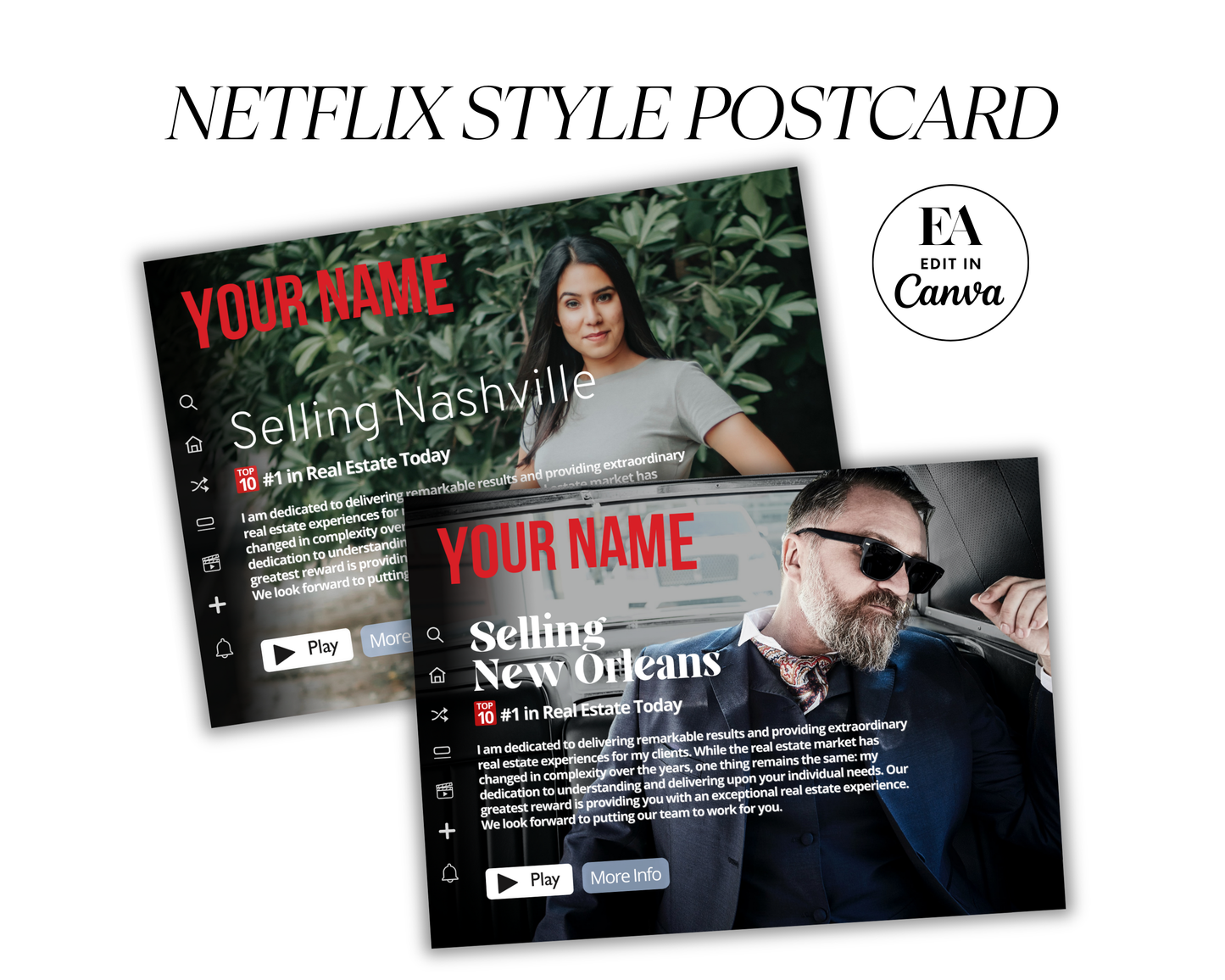 Netflix Style Postcard - Real Estate Template