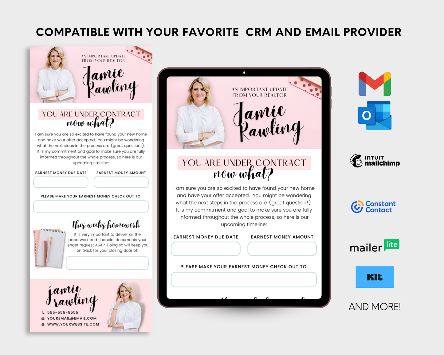 Under Contract Email Drip Playful Design Style