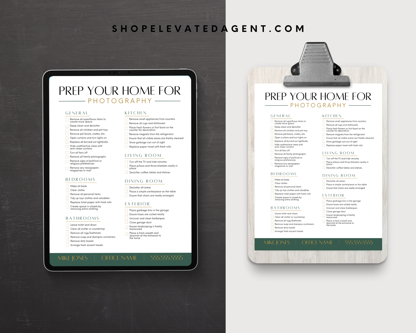 Photo Prep Checklist - Exclusive Design Style