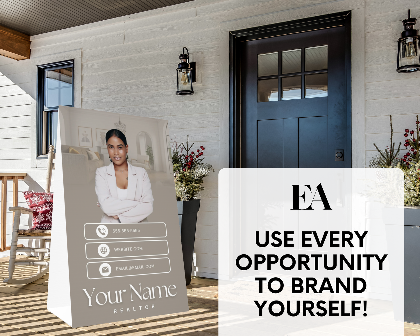 Open House A-Frame Sign 1 - Peaceful Design Style