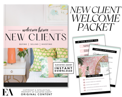 Real Estate Client Onboarding Packet, Real Estate Template, New Client Welcome Packet, Real Estate Flyer, Home Buyer Packet, Canva Template 