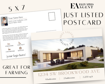 Real Estate Template – Just Listed Postcard