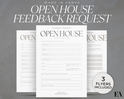 Real Estate Template – Peaceful Open House Feedback Form