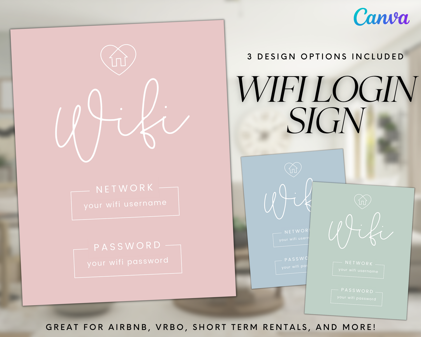 Real Estate Template – Airbnb Wifi Sign