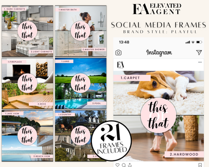 This or That Real Estate Social Media Post Playful