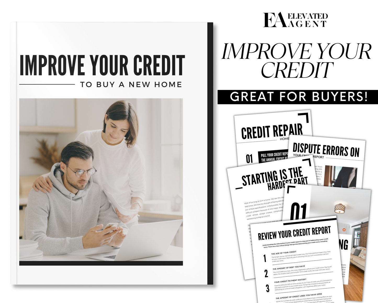 Real Estate Template for Improving Credit Real Estate Template for Credit Scores Real Estate Credit Printable Template Improve Your Credit Guide