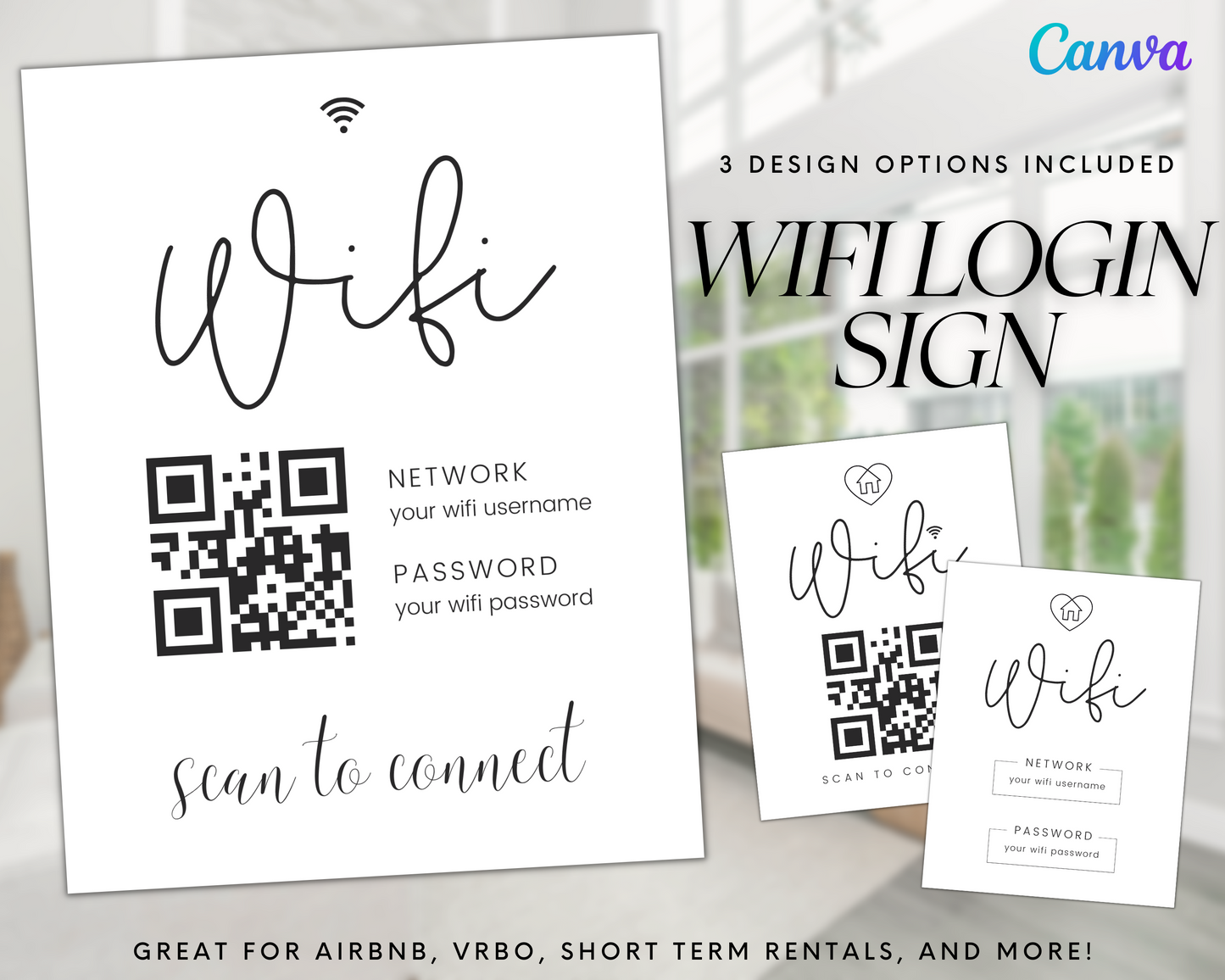 Real Estate Template – Airbnb Wifi Sign