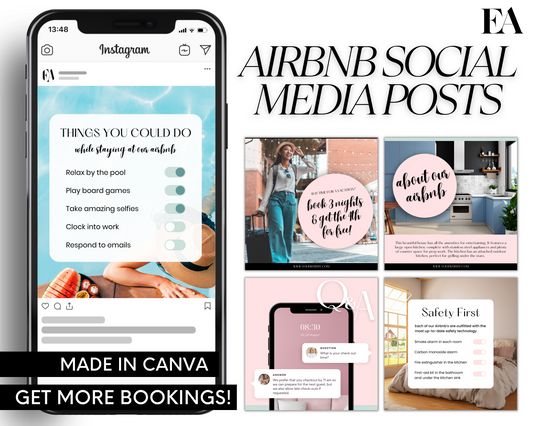 Real Estate Template – Playful Airbnb Social Media Posts