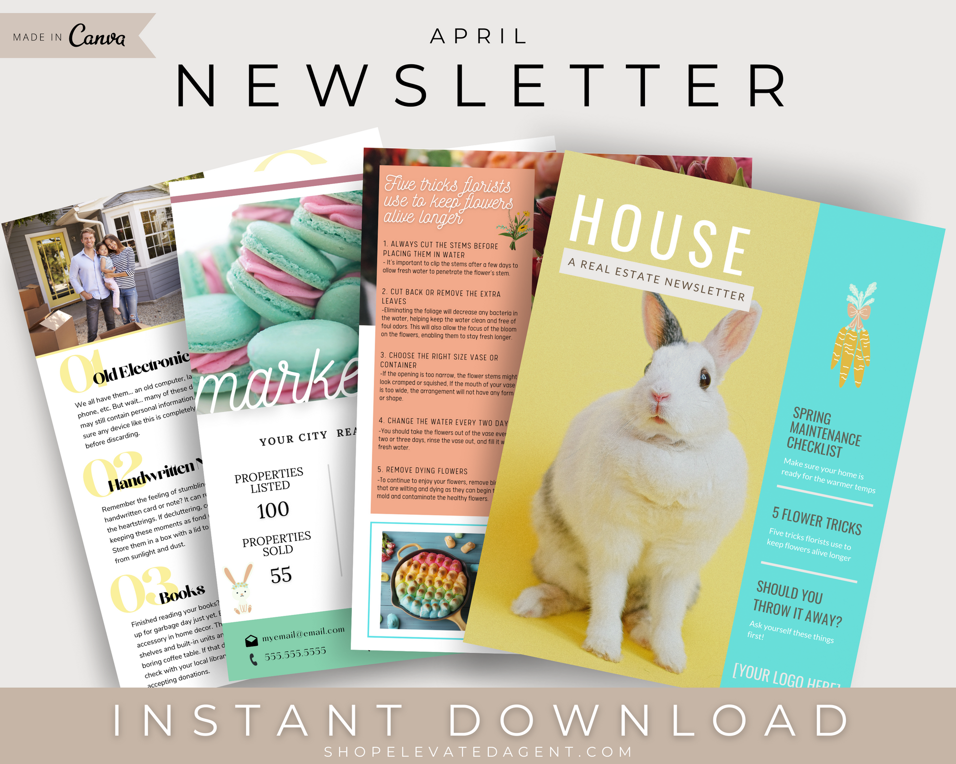 Real Estate Template for Newsletter Real Estate Newsletter Template for Realtors Real Estate Newsletter Template April Newsletter Template