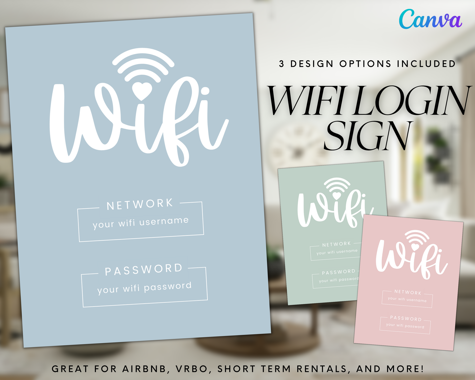 Real Estate Template – Airbnb Wifi Sign