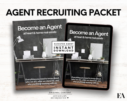 Real Estate Agent Recruiting Packet - Classic Brand Style