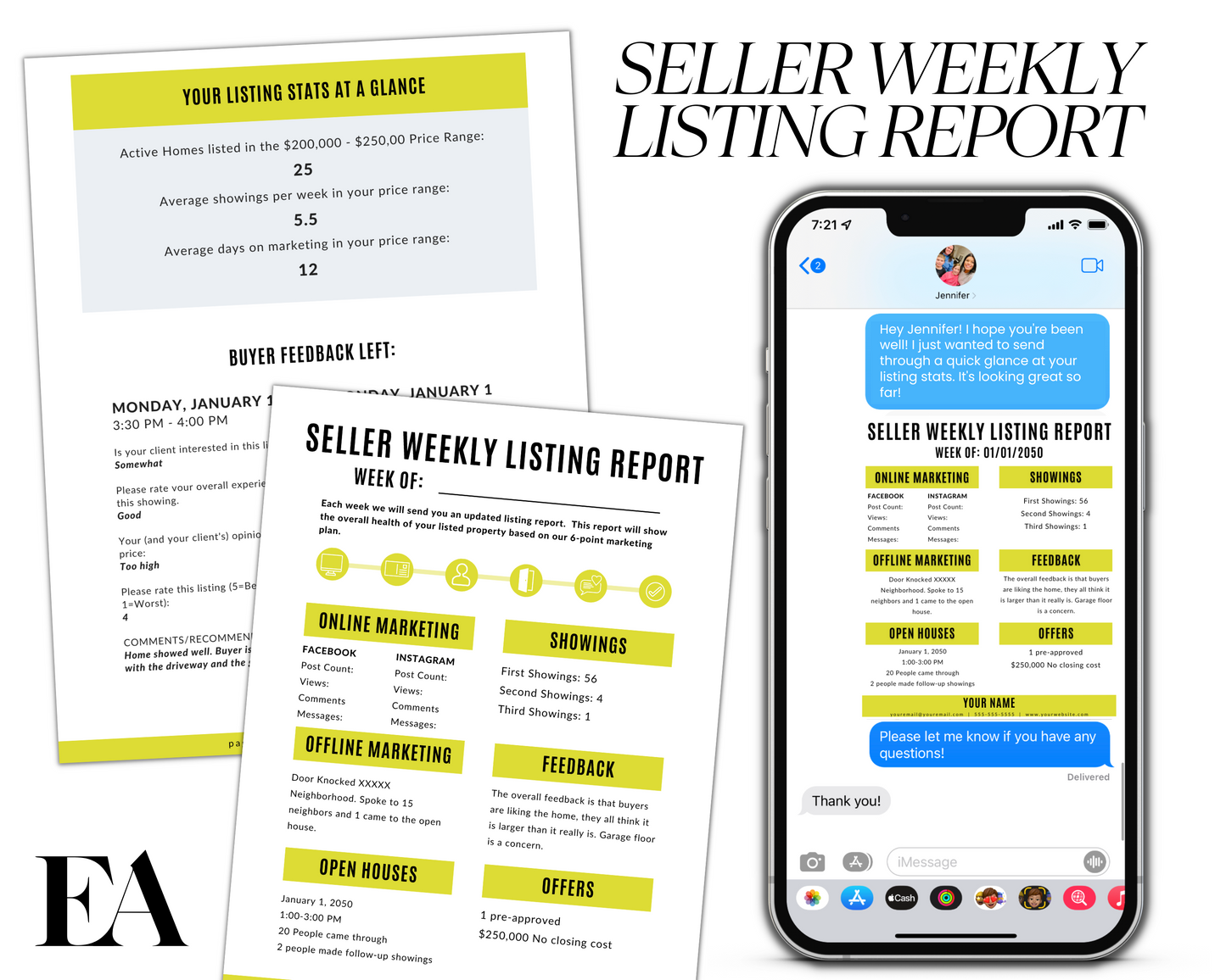 Seller Weekly Listing Report Bundle 2