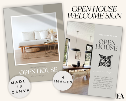 Real Estate Template – Peaceful Open House Welcome Sign